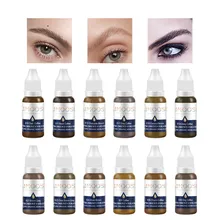 

15ml Tattoo Pigment Ink For Semi Permanent Makeup Microblading Eyebrow Beauty Eyeliner Lips pigments 28 Colors