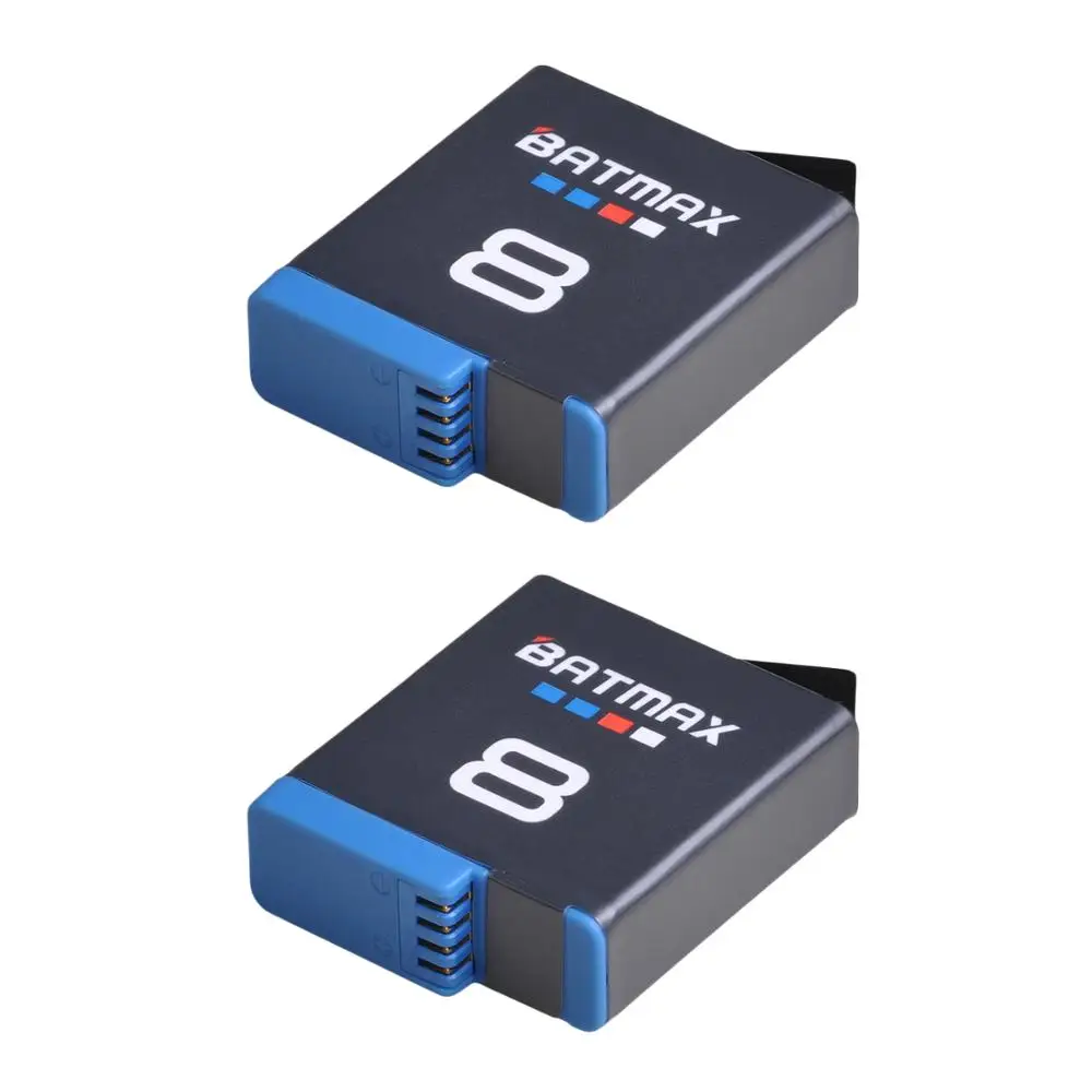 Batmax 2pcs for GoPro 8  GoPro hero 8 Li-ion Rechargeable battery Full Decoded  for Gopro hero 8 Action Camera