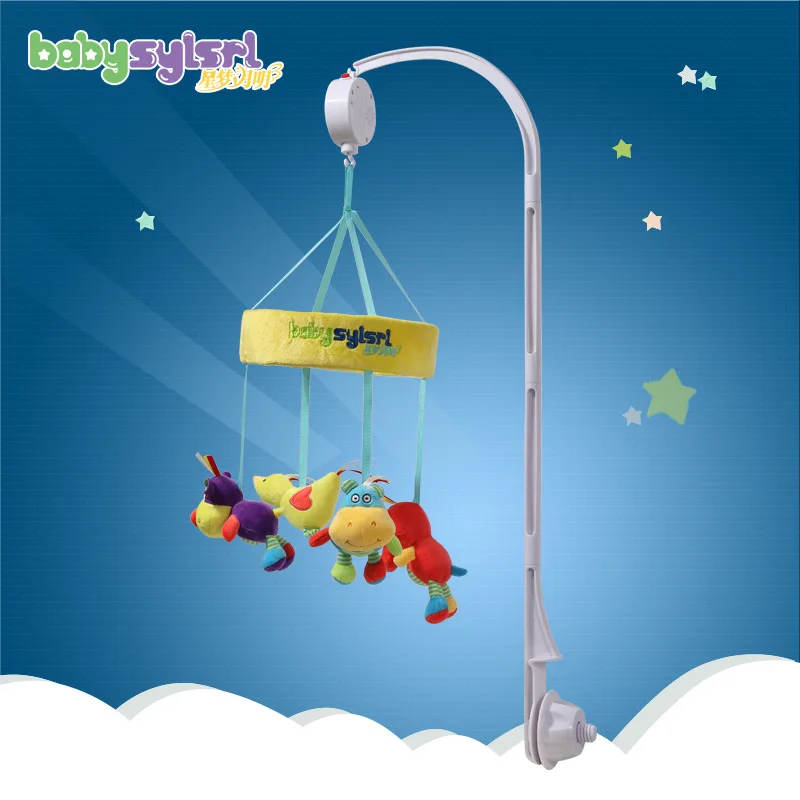 

Xingmeng Moonlit Baby Bed Bell Baby Mobiles with Music Rotating Bed Hanging Fabric Infant Music Rotating Bedside Bell