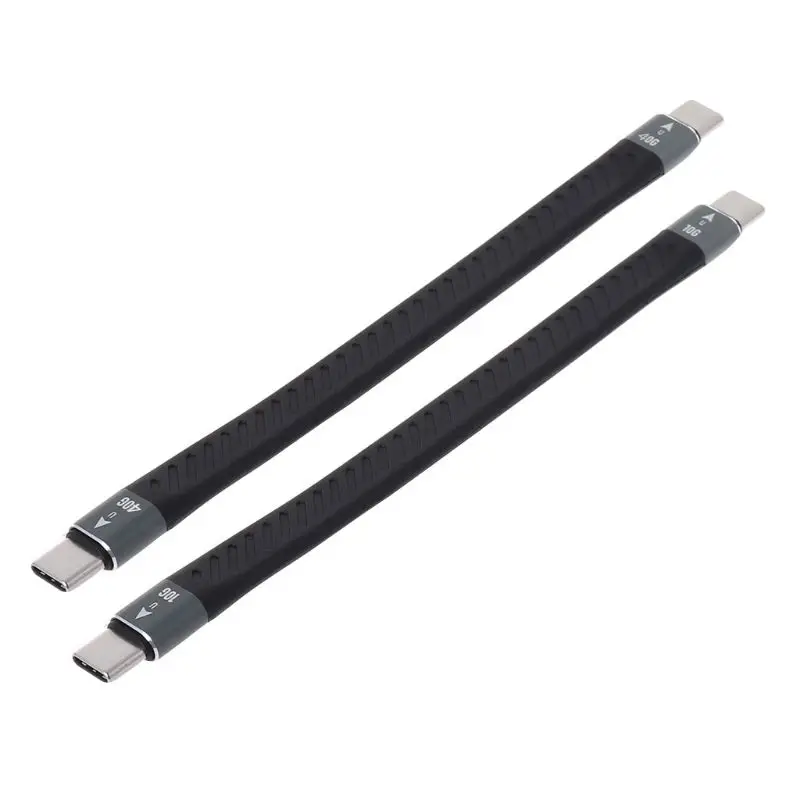 Для Thunderbolt 3 кабель передачи данных 10/40 Гбит/с мягкой USB-C зарядный шнур линия Emark чип