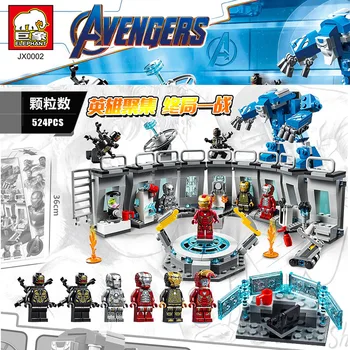 

Legoinglys Avengers Endgame Iron Man Hall Of Armores Building Blocks Kit Bricks Marvel Movie Model Kids Toys For Children Gift