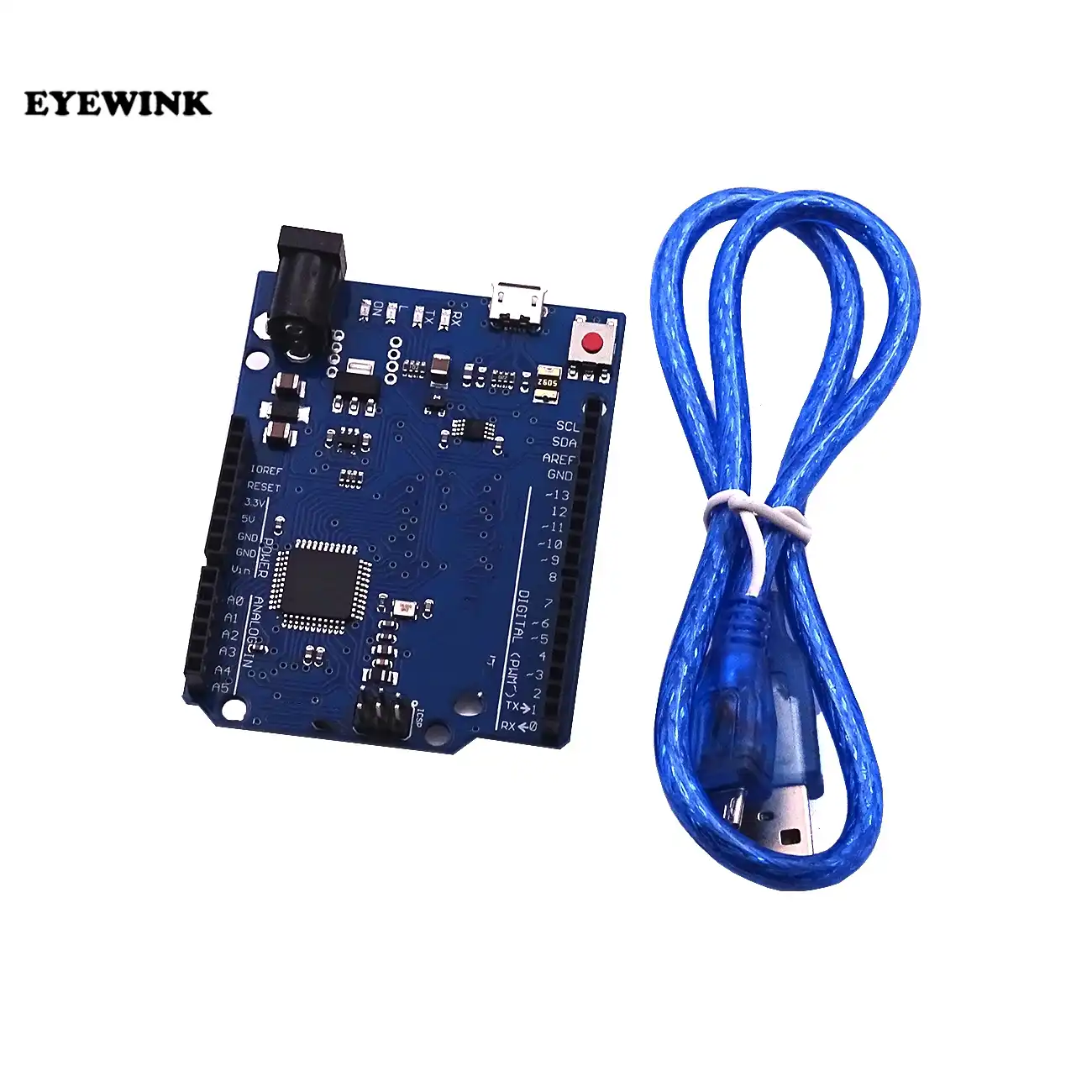 Макетная плата Leonardo R3 микроконтроллера Atmega32u4 с USB кабелем совместимый Arduino набор