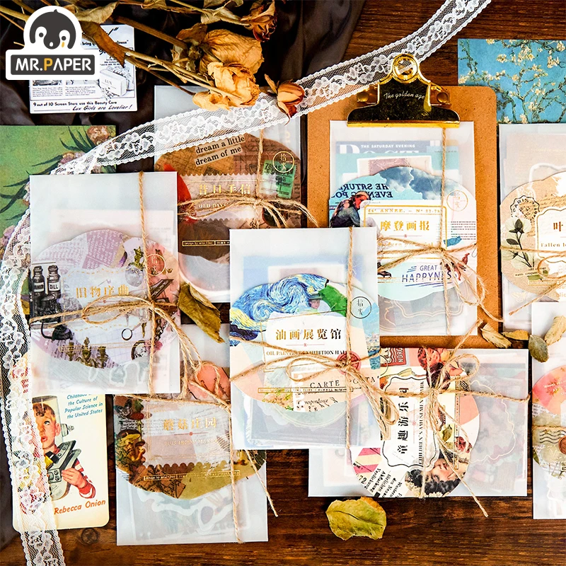 

Mr Paper 8 styles 30Pcs/lot Loose Leaf Memo Pads Butterfly Mushroom Flowers Leaves Illustrated Handbook Deco Creative Memo Pads