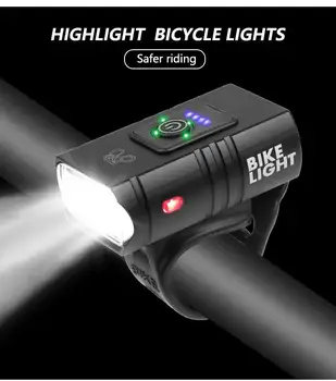 

Bicycle Light Waterproof USB Rechargeable Front LED Bike Lights Cycling Lamp Torch Handlebar Flashlight Bike Accessories x19