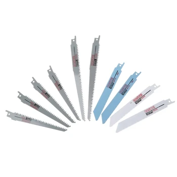 

10 Pcs Metal/Woodcutting Reciprocating Saw Blades Hand Tool Set 6-8" Bi-Metal