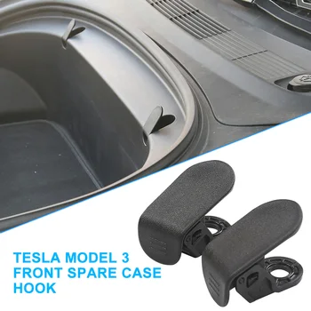 

2pcs Replacement Pendant Trailer Black Invisible Interior Front Trunk Hook Wear Resistant Car Accessories Auto For Tesla Model 3