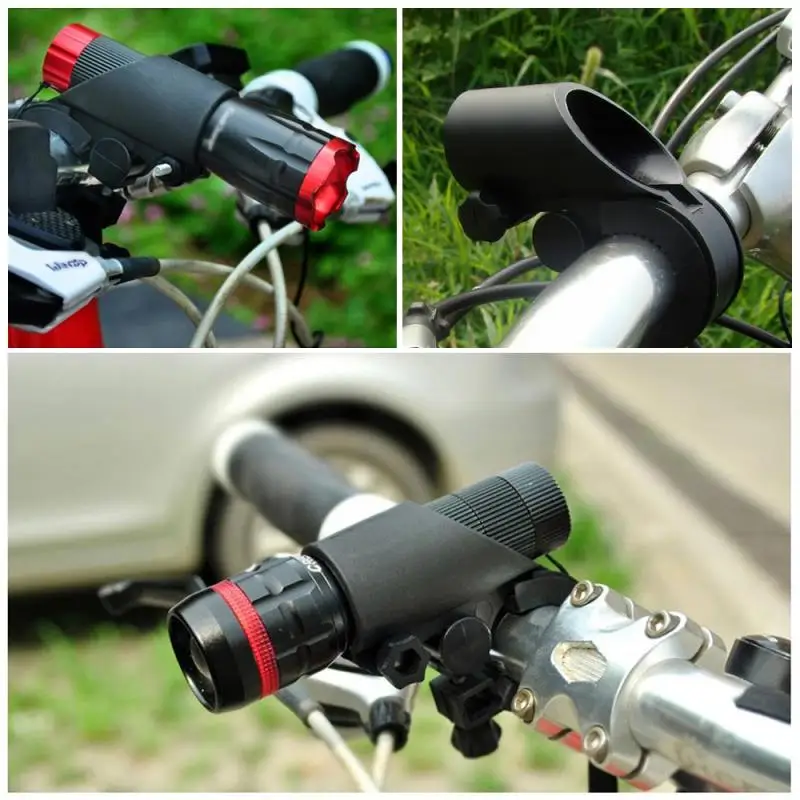 Bike Light Mount Portable Bicycle Light Lamp Stand Holder LED Flashlight Clamp Clip Mount Front Light Bracket