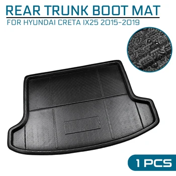 

Floor Mat Carpet Car Cargo Liner Boot Tray Rear Trunk Cover Matt For Hyundai Creta ix25 2015 2016 2017 2018 2019 Kick Pad