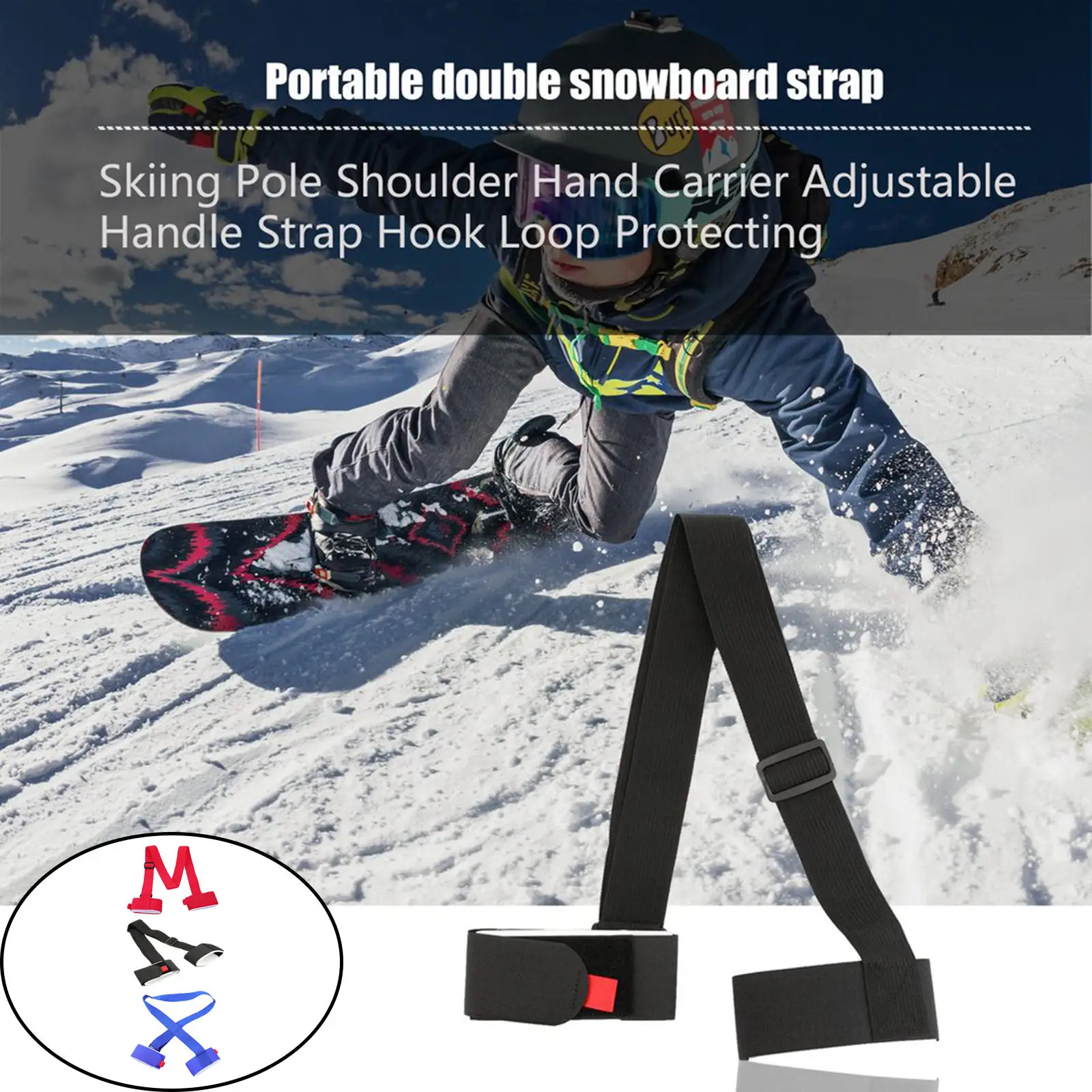 Ski Straps Boot Strap Ties Easy Transportation Gear Fastener Tape Shoulder Sling for Snowboard Skiing Downhill Women |