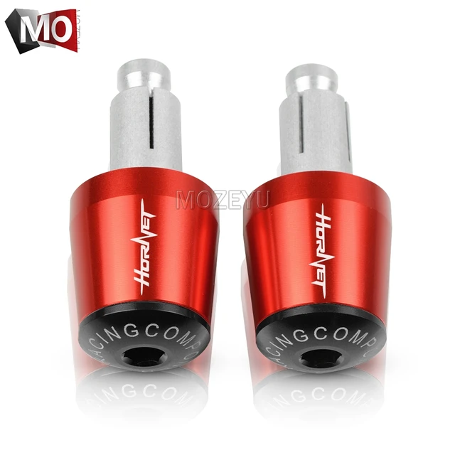 22mm Motorcycle Handlebar Grips End Handle Bar Cap End Plug For HONDA CB600F CB600 CB599 CB900F Hornet 250 600 900 CB500F CB919 Red Black