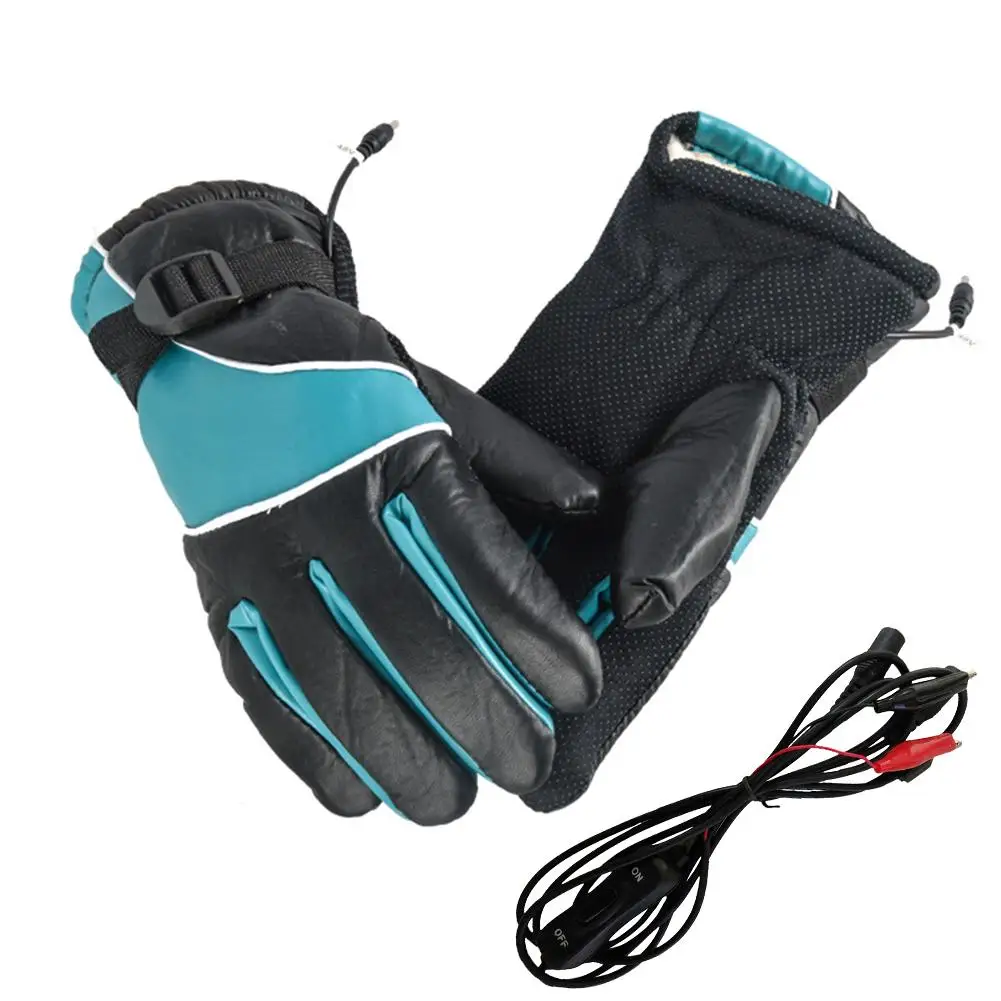 New 12v Electric Heating Gloves Charging Heated Motorcycle Cycling