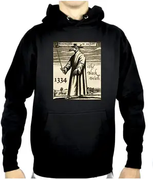 

The Black Death Plague Doctor Pullover Hoodie Sweatshirt Occult Alternative Clothing streetwear hoodies Sweatshirts