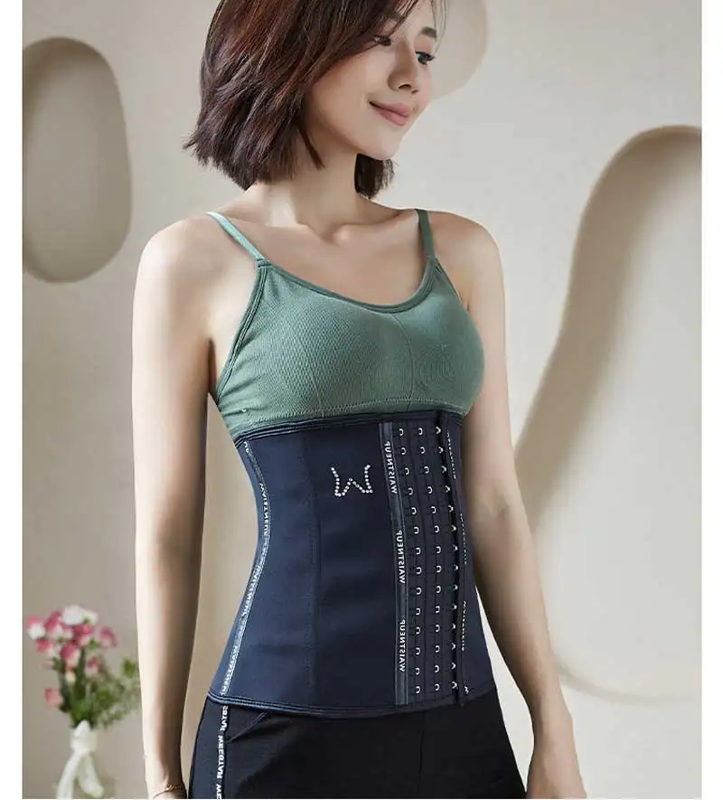 Latex Waist Trainer Corset Shaper Underbust Bustier Steel Bone Slimming