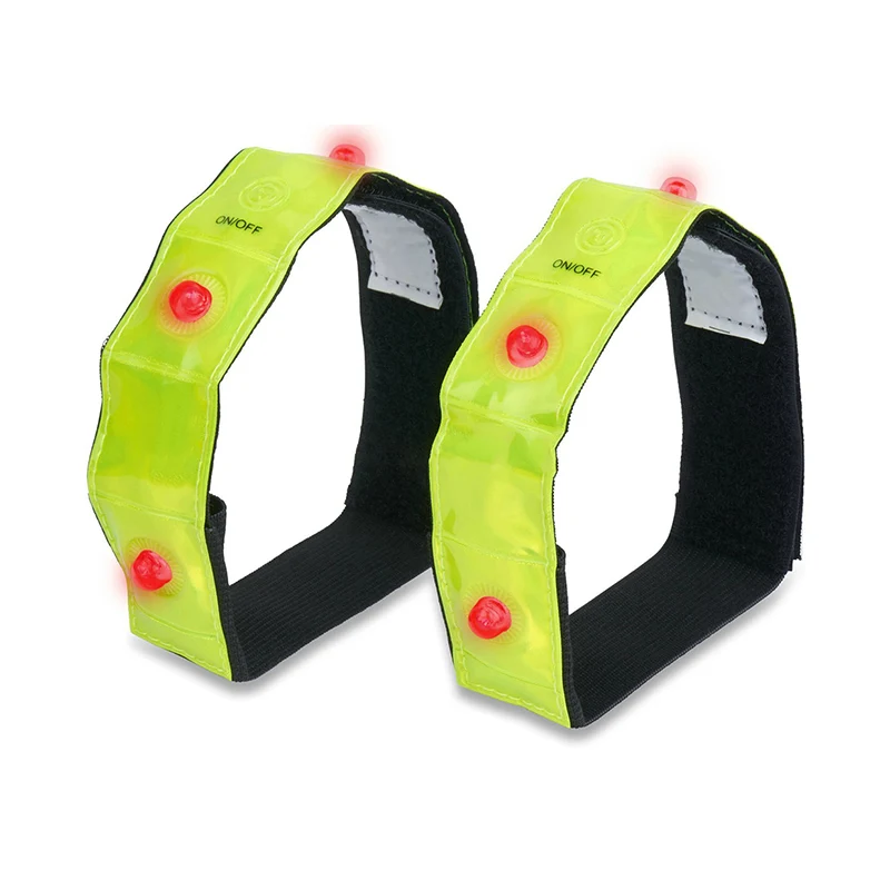 

2 Pcs Sports Arm Light Reflective Band Cycling Running LED Reflective Belt Night Reflective Safety Light Reflective Band