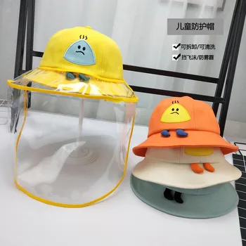 

Kids Baby hat Anti-spitting Protective Hat face cover protective shield Fisherman Cap children Cute Bucket Hat baby girl hat