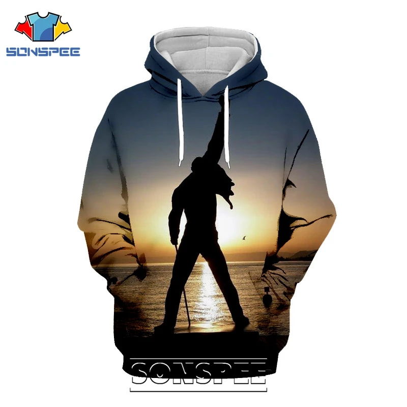SONSPEE 3D Print Freddie Mercury Hoodie Men Women Casual Rock Coat Streetwear Hip Hop Pullover Tops Legend Singer Sweatshirt (7)