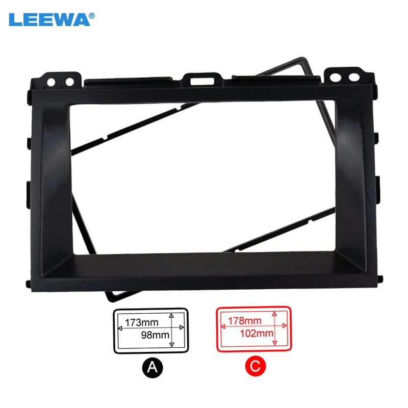 LEEWA Двухканальное радио фасции для Toyota LEXUS GX 470 Land Cruiser Prado 120 стерео Facia Dash CD отделка установочный комплект# CA1859