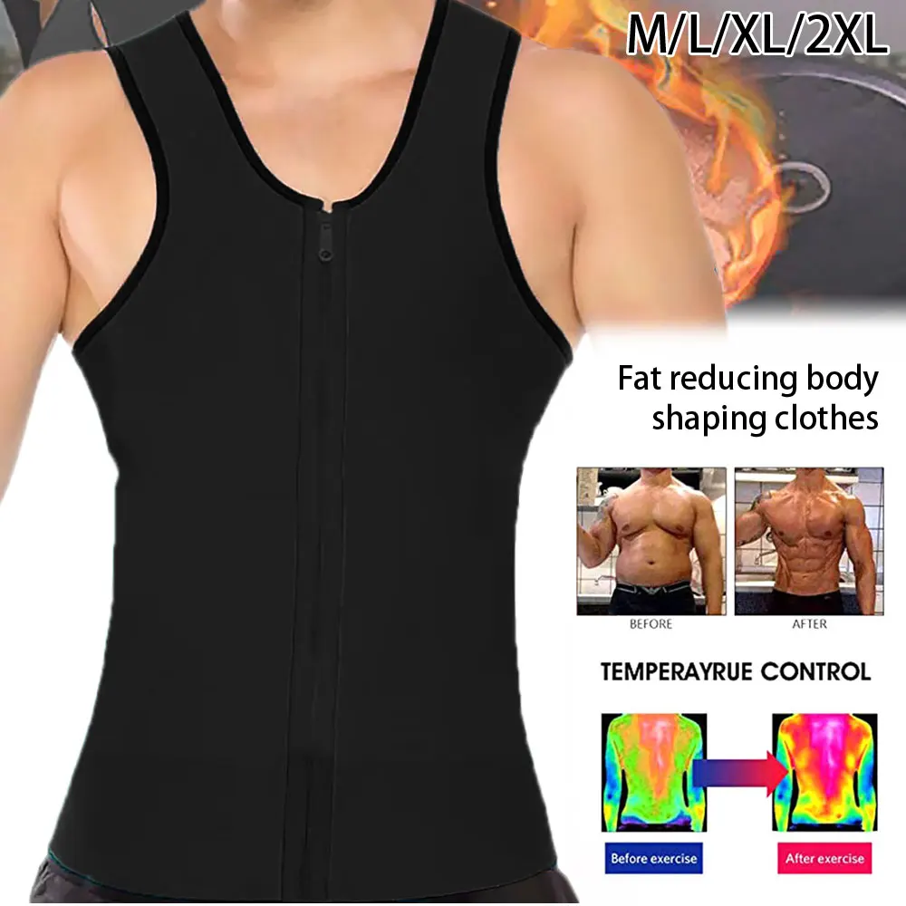 

Mens Corset Shaper Waist Trainer Vest Men Bodysuit for Slimming Weightloss Neoprene Sweat Body Shaper Shapewear Belly Control