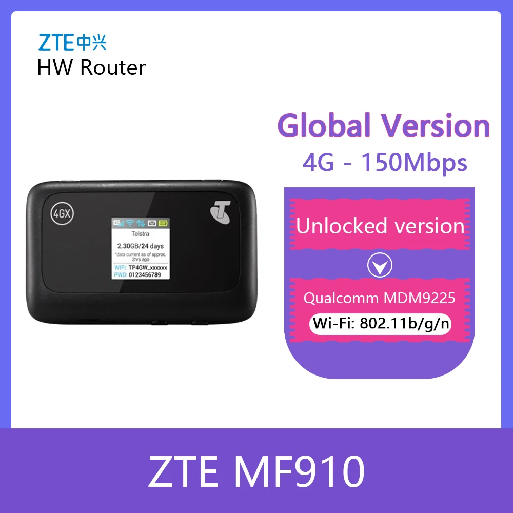 ZTE MF910 LTE 4G WIFI роутер wifi ключ мобильный Hotspot 3g 4g mifi Карманный Портативный band 28|3G/4G