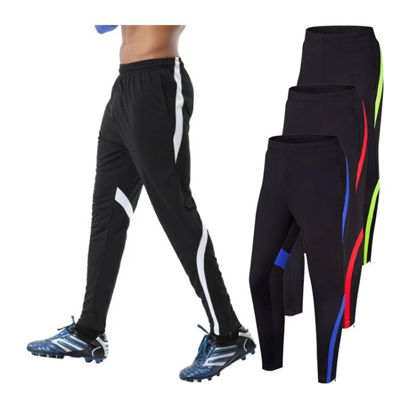 Running Pants Soccer Pants Mens kids Soccer Training Trousers Two Pockets Outdoor Bottoms Sport Gym Fitness Workout