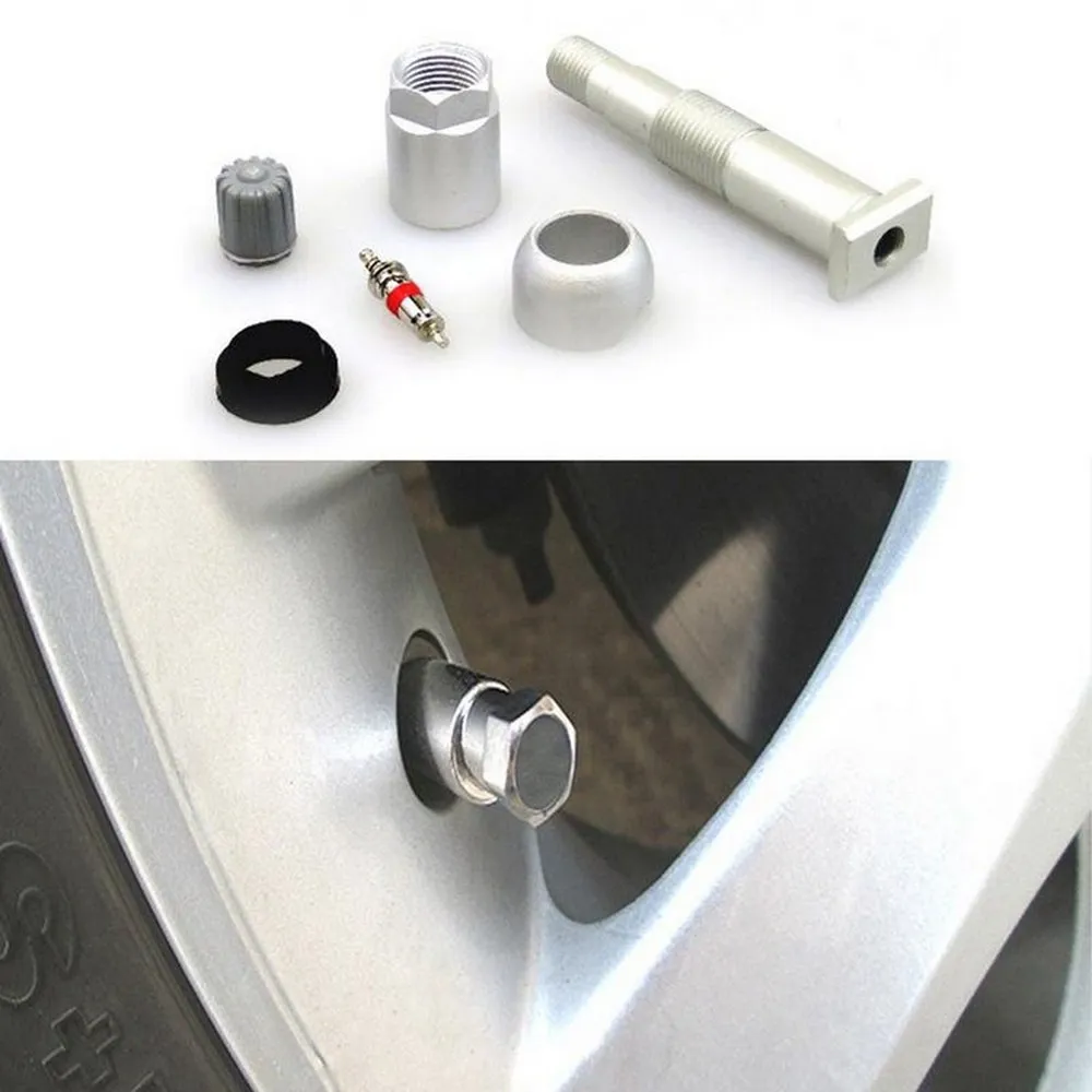 4 PC Tire Pressure Sensor Valves Aluminum Alloy TPMS TPS Stem Tyre Pressure Monitoring System Gas Nozzle