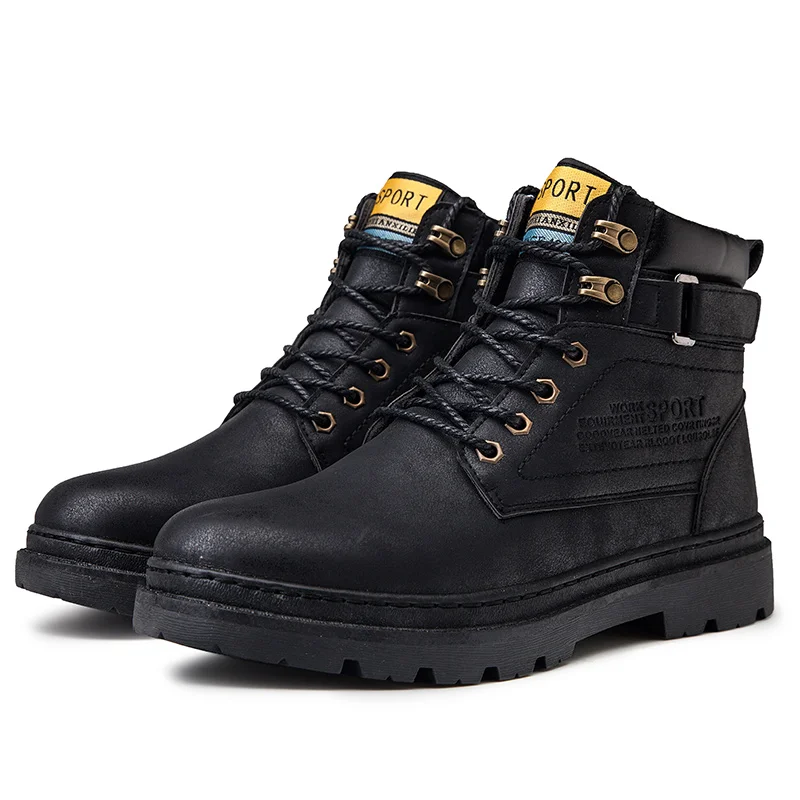 Тактические военные ботинки; Мужская Рабочая обувь; армейские ботинки; мужские ботинки; повседневные кроссовки; мужские ботинки на шнуровке - Цвет: Black