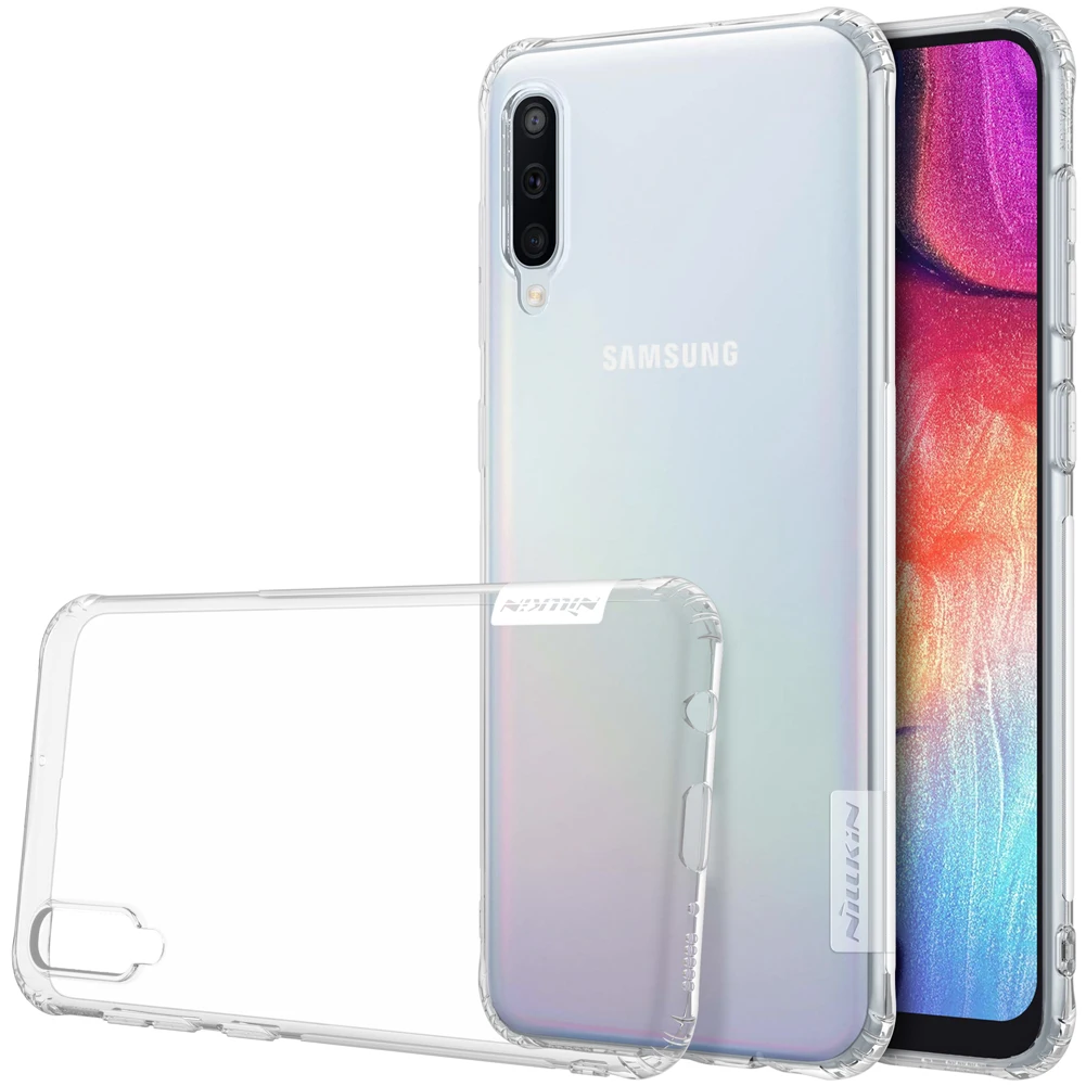 Для Samsung Galaxy A30 A50 A70 чехол Nillkin Nature прозрачный мягкий силиконовый защитный из ТПУ