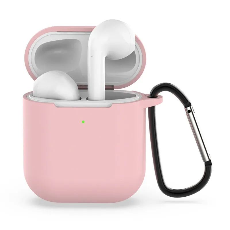 Чехол для наушников Airpods 2 защитный чехол карабин брелок ключей силиконовый Bluetooth