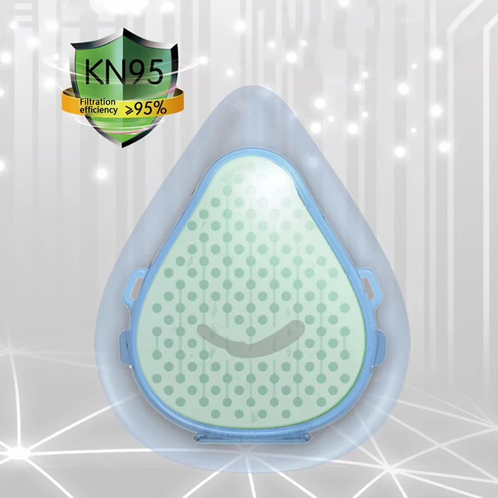 

KN95 Mask Reusable Anti Dust Respirator Filter Mouth Mask PM2.5 Dustproof S8 Grade Particles Anti-Industrial Dust Comfort Mask