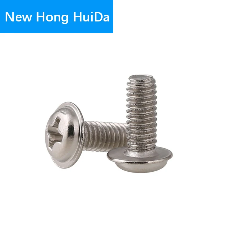 

M2 M2.5 M3 M4 M5 Steel Nickel Plated Phillips Cross Recessed Pan Washer Machine Screw Metric Thread Wafe Computer Bolt