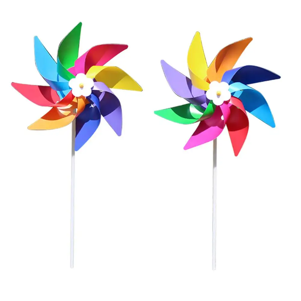 Пластиковые красочные ветряные мельницы ветер Спиннер детская игрушка газон сад двора вечерние украшения ручной работы на открытом воздухе