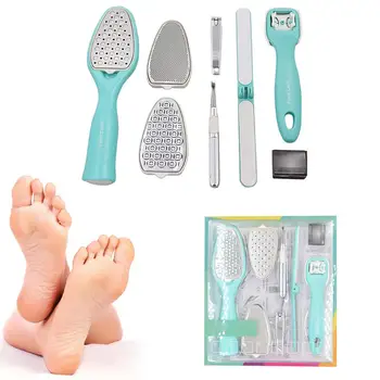 

8pcs/Set Dead Hard Skin Callus Remover Scraper Pedicure Rasp Tools Manicure Feet Care Tool Kit