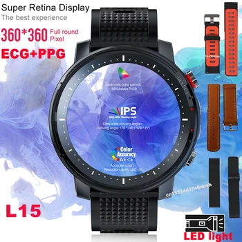 

L15 ECG Men Smart Watch 1.3inch 360*360 Full Touch Bluetooth Camera Smartwatch with LED Light VS L11 L13 SG2 Smartwatch Women