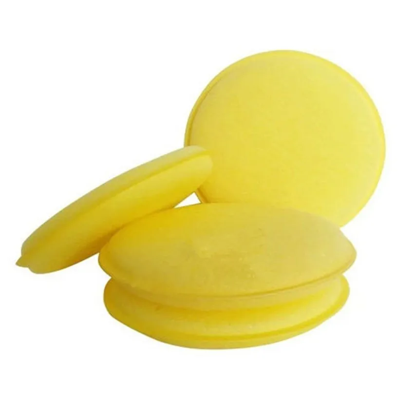 12 pcs/set Car Wax Sponge Anti-Scratch Car Care Sponge Polishing Towel Tyre Dressing Foam Yellow Automobile Cleaning Tool
