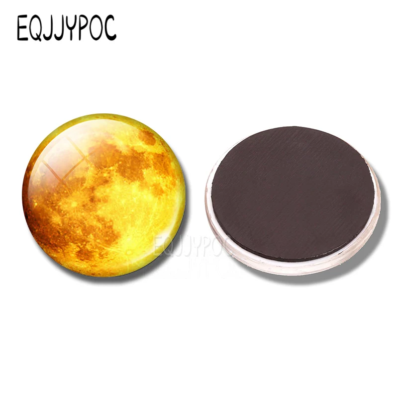 Galaxy Planet Refrigerator Magnets Nebula Earth Full Moon Fridge Magnet Decor Universe Magnet Message Board Refrigerator Sticker