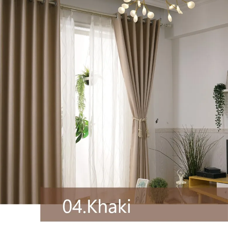 Современные затемняющие занавески однотонные хлопковые льняные шторы модные