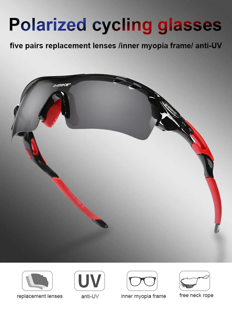 Велосипедные очки для мужчин и женщин Поляризованные велосипедные очки для спорта на открытом воздухе велосипедные солнцезащитные очки 5 групп линз