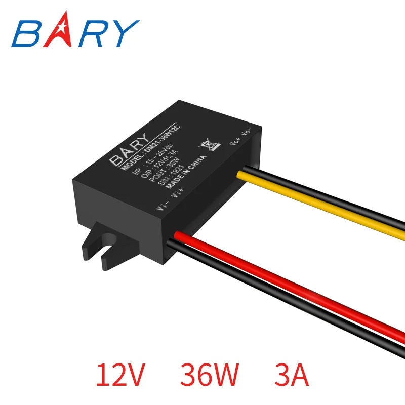 DC-DC понижающий модуль питания | 15~ 28 В до 12V3A светодиодный модуль питания для транспортного средства понижающий преобразователь 24 В до 5 В