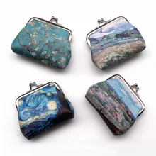 

Vintage Coin Purse Wallet Women Famous Oil Painting Small Wallet Hasp Creative Clutch Bag Good Gift Women's Mini Purses