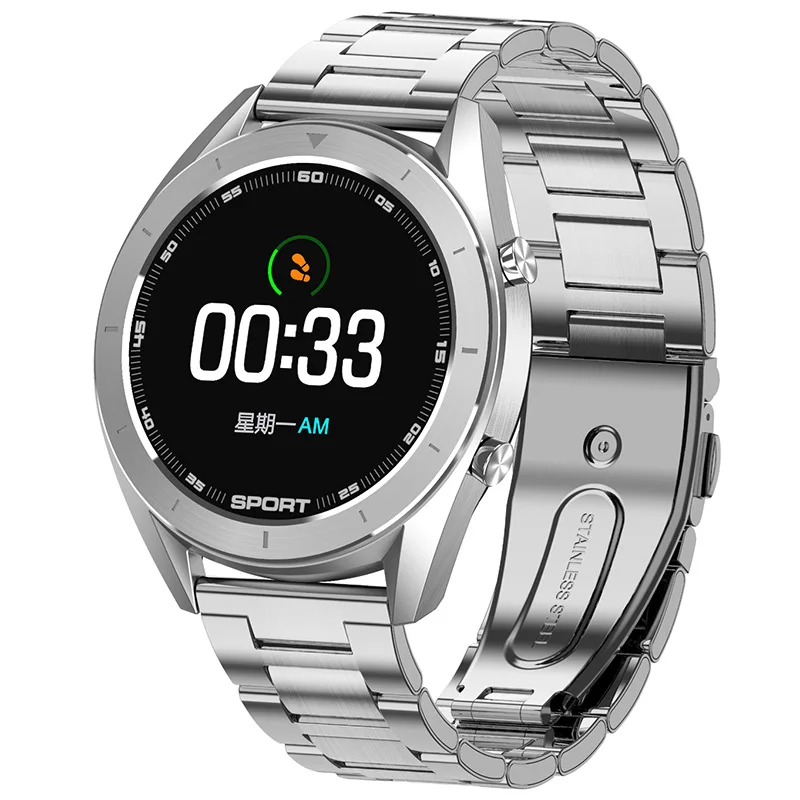 Silver Silver Steel Timewolf кровяное давление, умные часы ЭКГ монитор для мужчин полный Roud Smartwatch Android водонепроницаемые Смарт-часы для мужчин для IOS телефона - Цвет: Silver Silver Steel