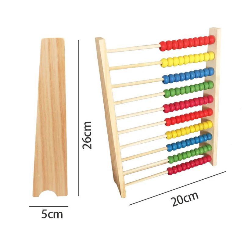 Детские деревянные игрушечные счеты для раннего обучения математике, обучающая игрушка, для подсчета бисера, развития интеллекта, игрушка Монтессори