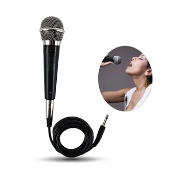 

Wired Dynamic Microphone Handheld Clear Voice Vocal Performance TV Computer Singing Conference Audio Line Microphone