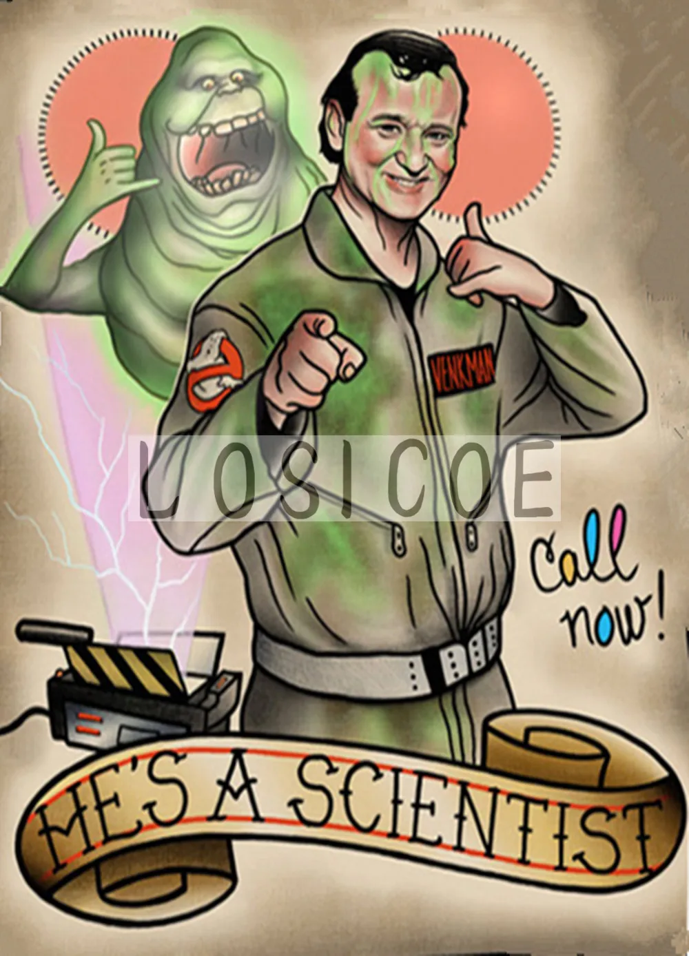 Постер HE'S A Science 30 х42 см винтажный постер из крафт-бумаги с ностальгией без рамки