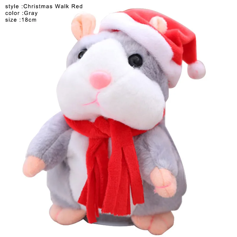 High Quality Talking Pet Scarf Hamster Toy Electronic Plush Noding Sound Recording Doll Kids Christmas Gifts
