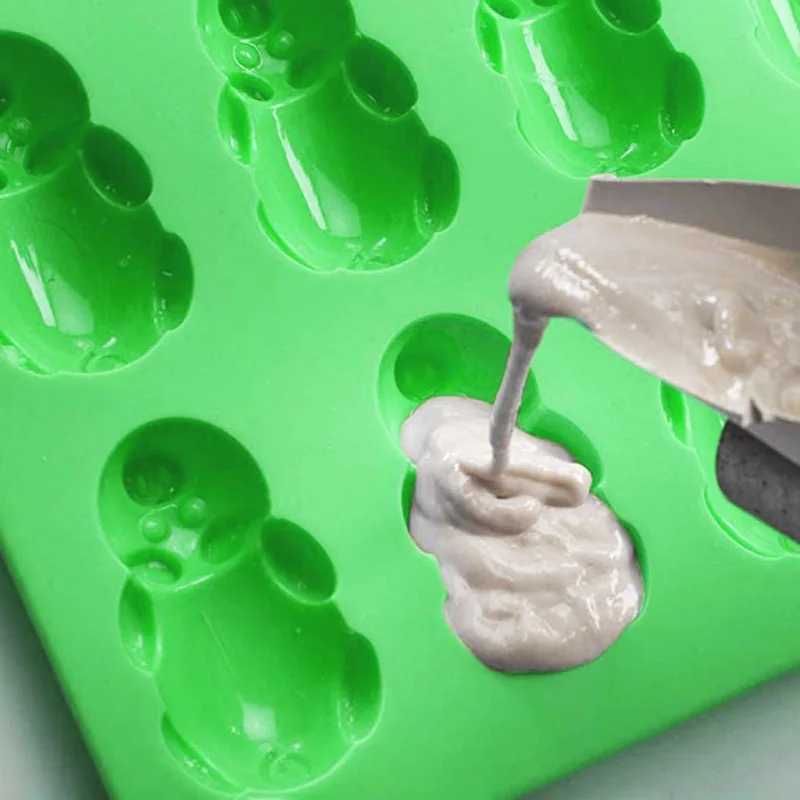 Silikon 3D Schimmel Schwein Muster Fondantform Kuchen DIY schekopolade задняя форма - Цвет: Зеленый