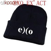 Allkpoper KPOP EXO Beanie шапки зимние теплые трикотажные шапки хип-хоп шляпа взрослые мужские резиновые шапочки унисекс