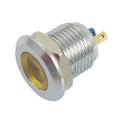 

MQ12 DC 12V 2 Pin Terminals Yellow Light Signal Indicator Pilot Lamp