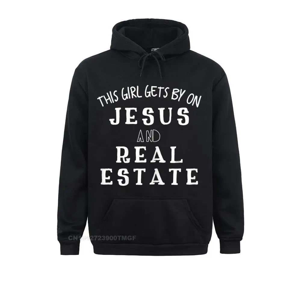 Hoodies Sportswears Womens This Girl Gets By On Jesus and Real Estate Realtor T-shirt T-Shirt__B9446 Father Day Long Sleeve  Student Sweatshirts Crazy New Arrival Womens This Girl Gets By On Jesus and Real Estate Realtor T-shirt T-Shirt__B9446black