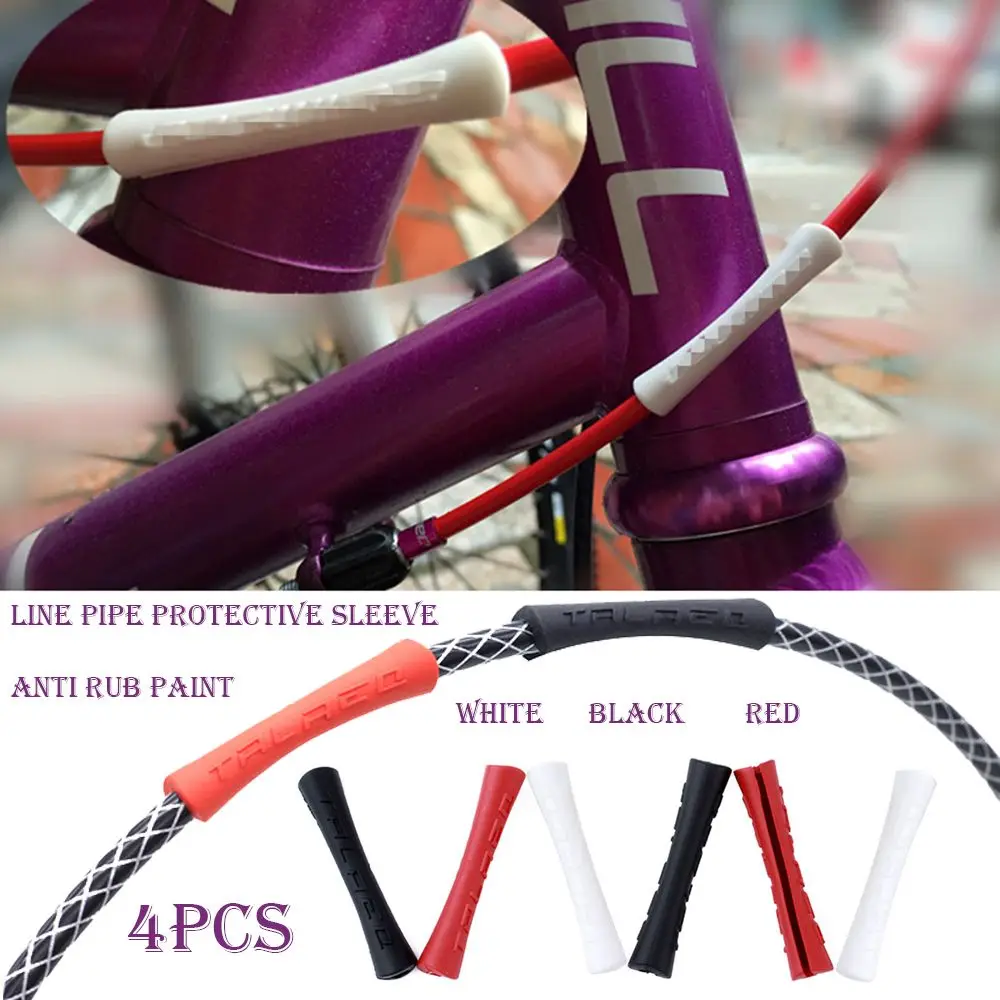 

4pcs/lot High Quality Ultralight Mountain Bike Rubber Bicycle Cable Protector Line Pipe Sleeve Anti Scratch Shift Brake