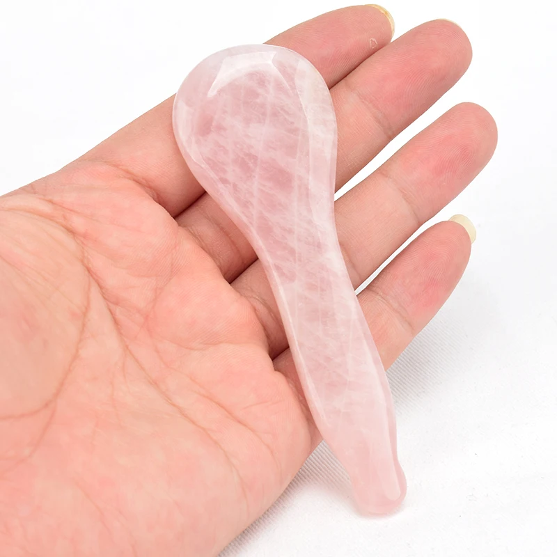 Традиционный скребок для массажа Gua Sha из розового кварца уход за кожей Инструмент для иглоукалывания соскабливание лица массаж спины шеи